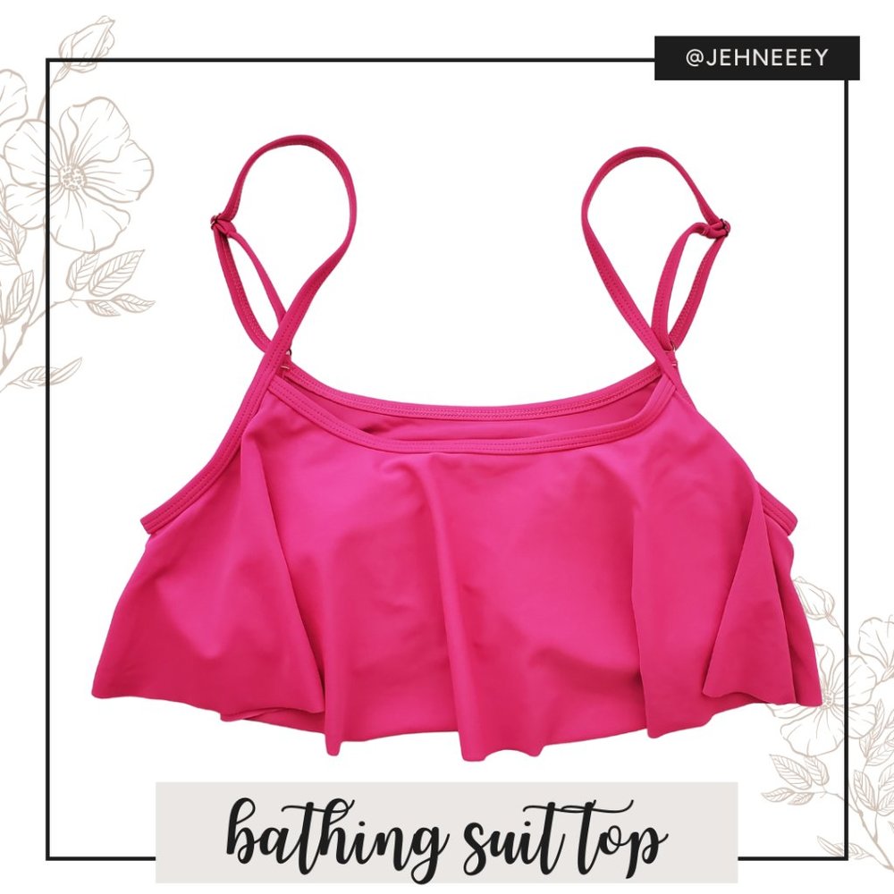 Roxy Pink Bathing Suit Top with Adjustable Straps